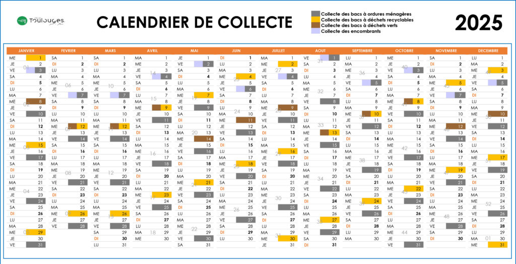 Calendrier 2025 TOULOUGES